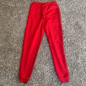 Prettylittlething red joggers